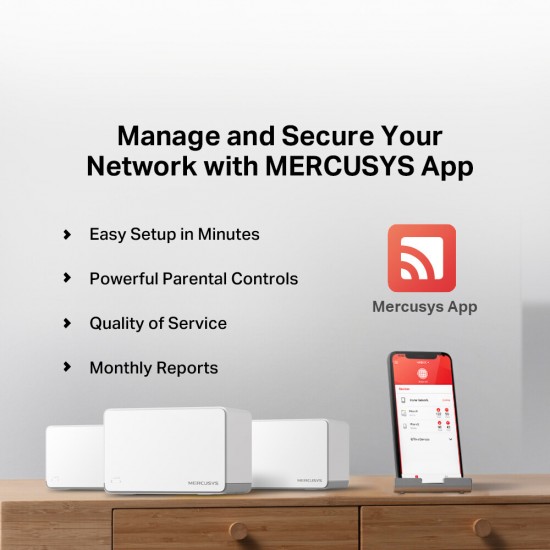 Mercusys Halo H80X AX3000 Whole Home Mesh WiFi 6 System