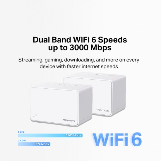 Mercusys Halo H80X AX3000 Whole Home Mesh WiFi 6 System