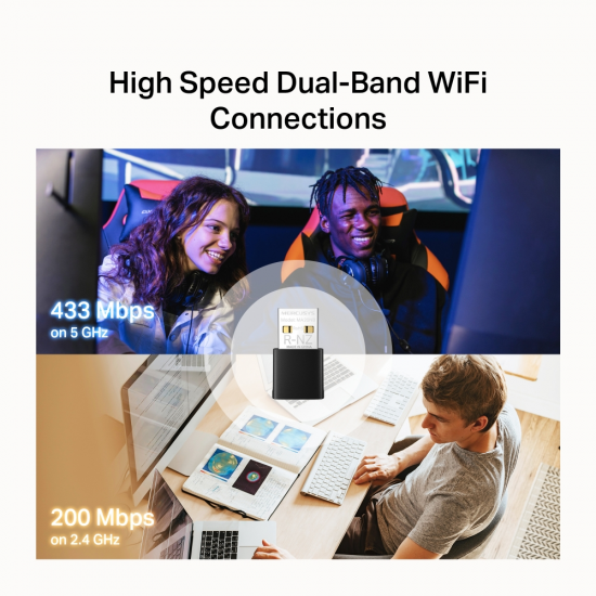 Mercusys MA20NB AC650 Nano Wi-Fi Bluetooth USB Adapter