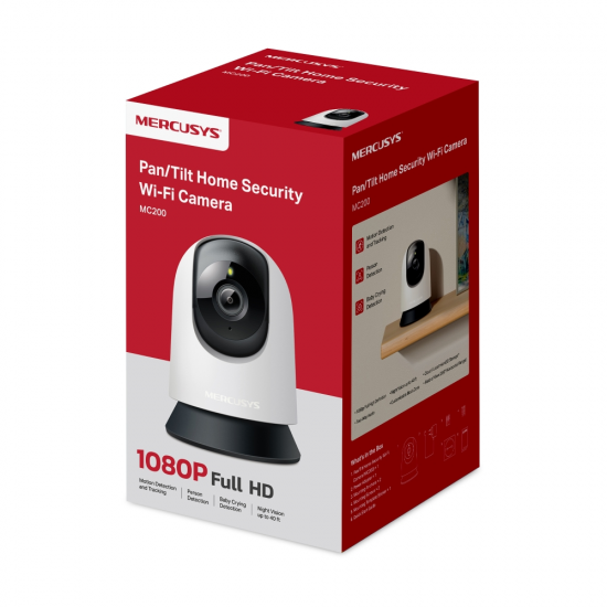 Mercusys MC200 Pan/Tilt Home Security Wi-Fi Camera Mercusys MC200 Pan/Tilt Home Security Wi-Fi Camera