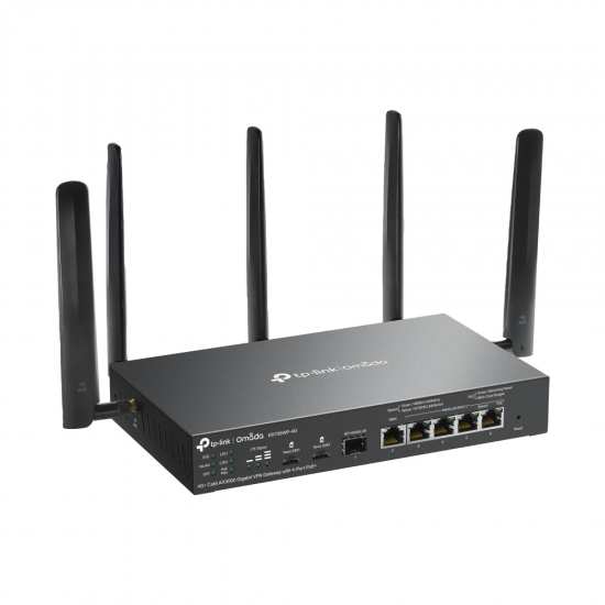 TP-Link ER706WP-4G Omada 4G+ Cat6 AX3000 Gigabit VPN Gateway with 4-Port PoE+