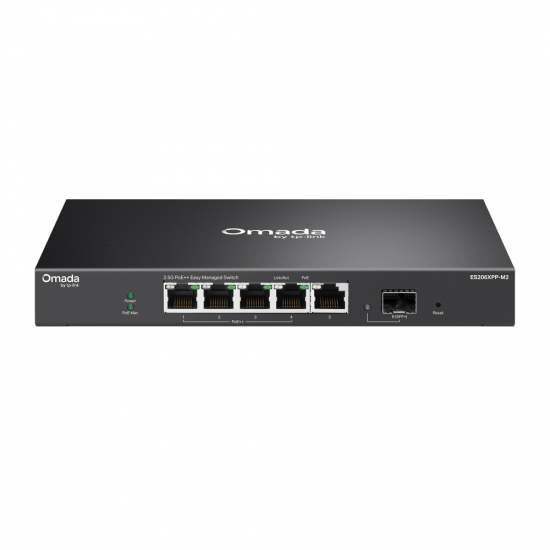 TP-Link ES206XPP-M2 Omada 5-Port 2.5G BASE-T and 1-Port 10GE SFP+ Easy Managed Switch with 4-Port PoE++