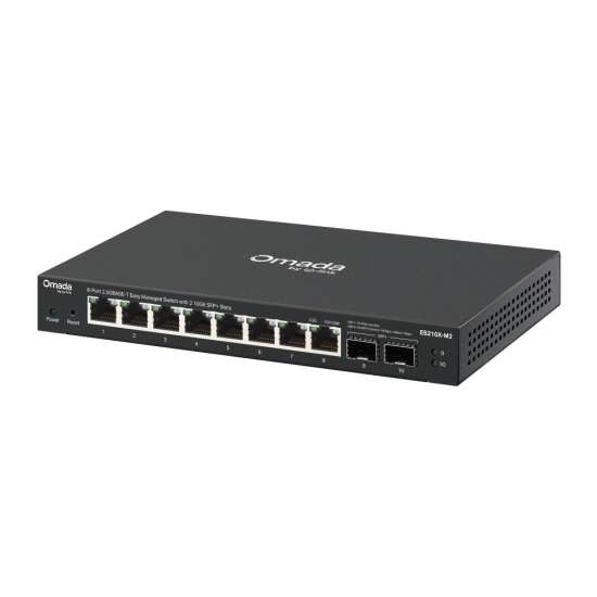 TP-Link ES210X-M2 Omada 8-Port 2.5G BASE-T Easy Managed Switch with 2 10GE SFP+ Slots TP-Link ES210X-M2 Omada 8-Port 2.5G BASE-T Easy Managed Switch with 2 10GE SFP+ Slots