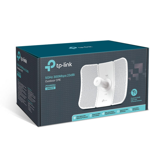 TP-Link CPE610 5GHz 300Mbps 23dBi Outdoor CPE TP-Link CPE610 5GHz 300Mbps 23dBi Outdoor CPE