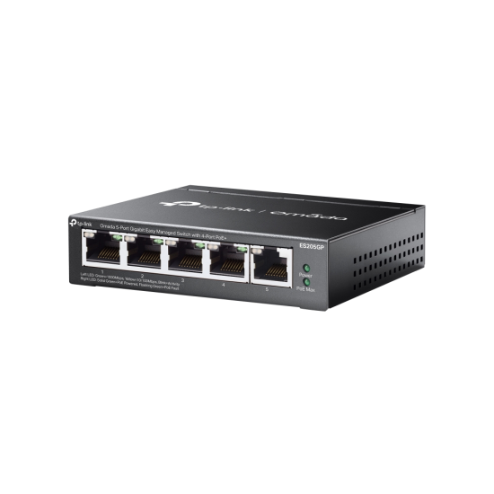 TP-Link ES205GP Omada 5-Port Gigabit Easy Managed Switch with 4-Port PoE+