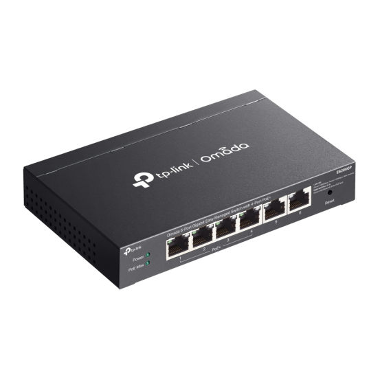 TP-Link ES206GP Omada 6-Port Gigabit Easy Managed Switch with 4-Port PoE+ TP-Link ES206GP Omada 6-Port Gigabit Easy Managed Switch with 4-Port PoE+