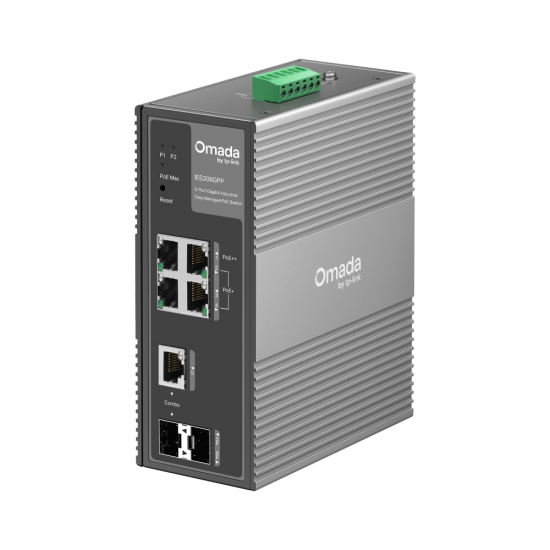 TP-Link IES206GPP Omada 6-Port Gigabit Industrial Easy Managed Switch with 3-Port PoE+ and 1-Port PoE++ TP-Link IES206GPP Omada 6-Port Gigabit Industrial Easy Managed Switch with 3-Port PoE+ and 1-Port PoE++