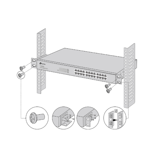 TP-Link RackMount Kit-19 19-inch Switches Rack Mount Kit TP-Link RackMount Kit-19 19-inch Switches Rack Mount Kit