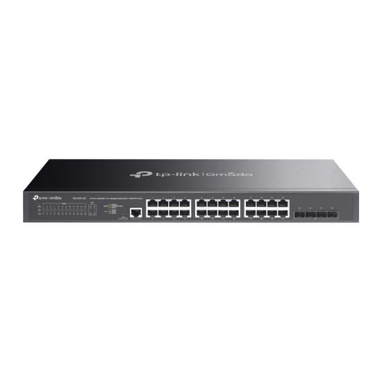 TP-Link SG3428X-M2 Omada 24-Port 2.5GBASE-T L2+ Managed Switch with 4 10GE SFP+ Slots TP-Link SG3428X-M2 Omada 24-Port 2.5GBASE-T L2+ Managed Switch with 4 10GE SFP+ Slots