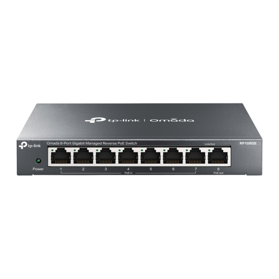 TP-Link TL-RP108GE 8-Port Gigabit Managed Reverse PoE Switch TP-Link TL-RP108GE 8-Port Gigabit Managed Reverse PoE Switch