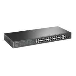 TP-Link TL-SL2428P JetStream 24-Port 10/100Mbps + 4-Port Gigabit Smart Switch with 24-Port PoE+ TP-Link TL-SL2428P JetStream 24-Port 10/100Mbps + 4-Port Gigabit Smart Switch with 24-Port PoE+