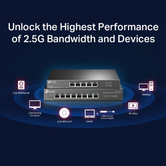 TP-Link TL-SG105-M2 5-Port 2.5G Desktop Switch TP-Link TL-SG105-M2 5-Port 2.5G Desktop Switch