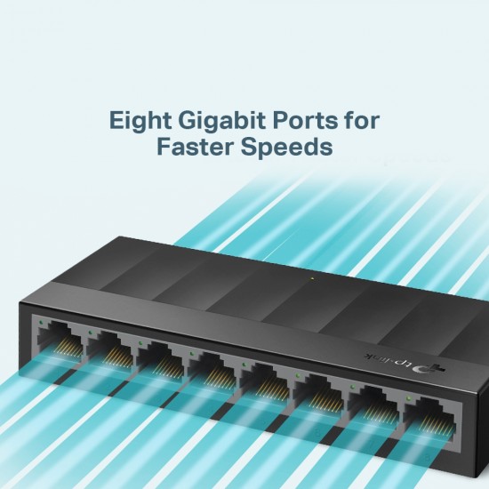 TP-Link LS1008G 8-Port 10/100/1000Mbps Desktop Switch TP-Link LS1008G 8-Port 10/100/1000Mbps Desktop Switch