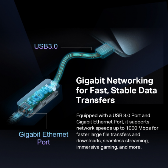 TP-Link UE306 USB 3.0 to Gigabit Ethernet Network Adapter TP-Link UE306 USB 3.0 to Gigabit Ethernet Network Adapter