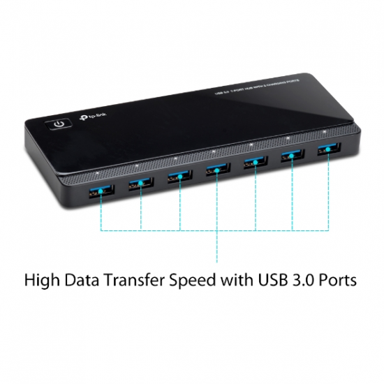 TP-Link UH720 USB 3.0 7-Port Hub with 2 Charging Ports TP-Link UH720 USB 3.0 7-Port Hub with 2 Charging Ports