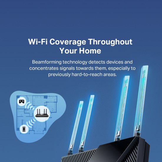 TP-Link Archer AX55 Pro AX3000 Multi-Gigabit Wi-Fi 6 Router with Two 2.5G Ports TP-Link Archer AX55 Pro AX3000 Multi-Gigabit Wi-Fi 6 Router with Two 2.5G Ports