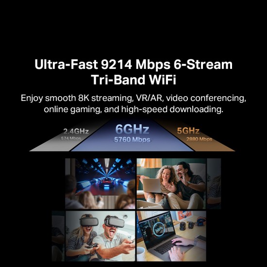 TP-Link Archer BE550 BE9300 Tri-Band Wi-Fi 7 Router TP-Link Archer BE550 BE9300 Tri-Band Wi-Fi 7 Router