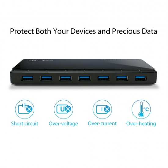 TP-Link UH720 USB 3.0 7-Port Hub with 2 Charging Ports TP-Link UH720 USB 3.0 7-Port Hub with 2 Charging Ports