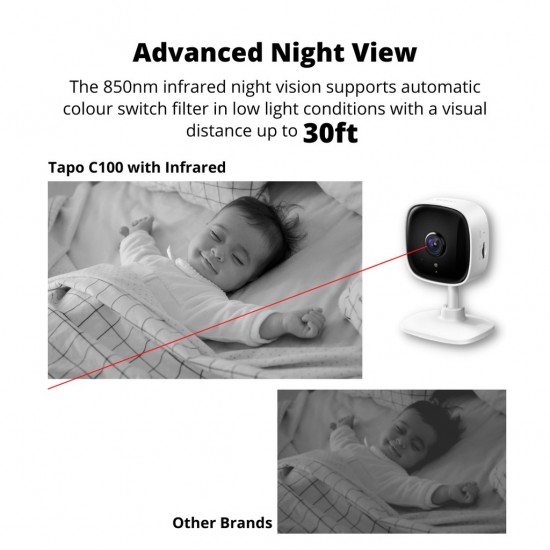  TP-Link Tapo C100 Home Security Wi-Fi Camera