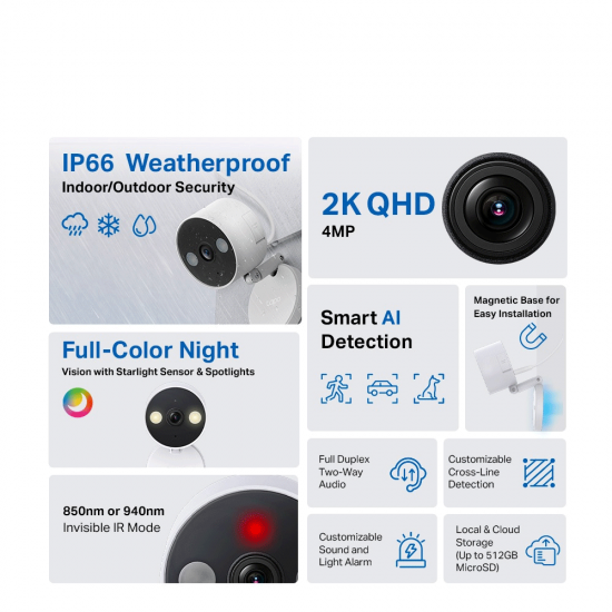 TP-Link Tapo C120 Indoor/Outdoor Wi-Fi Home Security Camera