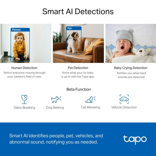 TP-Link Tapo C220  Pan/Tilt AI Home Security Wi-Fi Camera