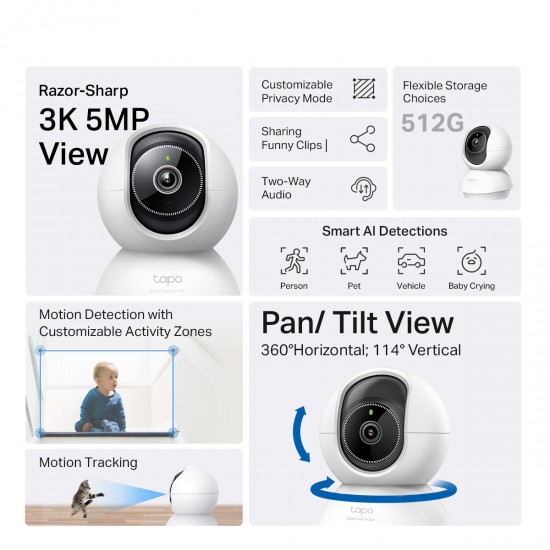 TP-Link Tapo C230 Pan/Tilt Home Security Wi-Fi Camera