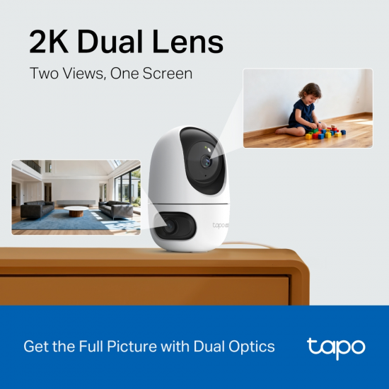 TP-Link Tapo C245D Dual Lens Pan/Tilt Security Camera TP-Link Tapo C245D Dual Lens Pan/Tilt Security Camera