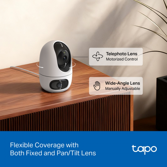 TP-Link Tapo C245D Dual Lens Pan/Tilt Security Camera TP-Link Tapo C245D Dual Lens Pan/Tilt Security Camera