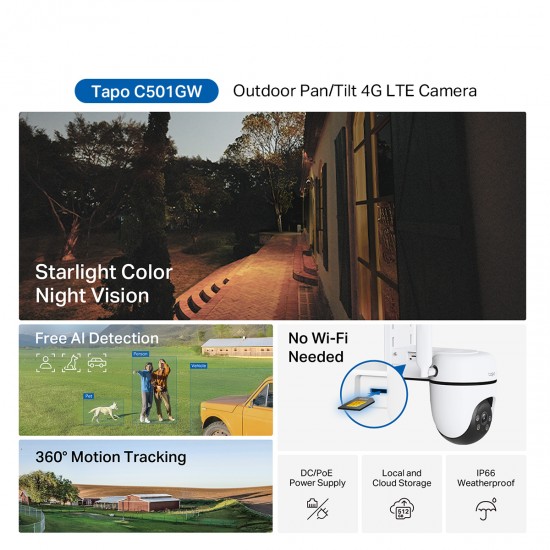 TP-Link Tapo C501GW Outdoor Pan/Tilt 4G LTE Camera