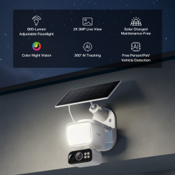  TP-Link Tapo C615F KIT Solar-Powered Floodlight Pan/Tilt Security Camera Kit