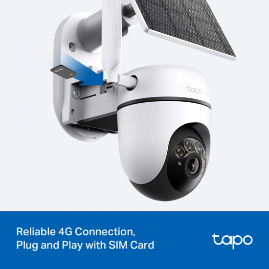  TP-Link Tapo C615G KIT Solar-Powered Pan/Tilt 4G LTE Security Camera Kit