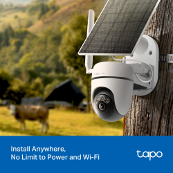  TP-Link Tapo C615G KIT Solar-Powered Pan/Tilt 4G LTE Security Camera Kit