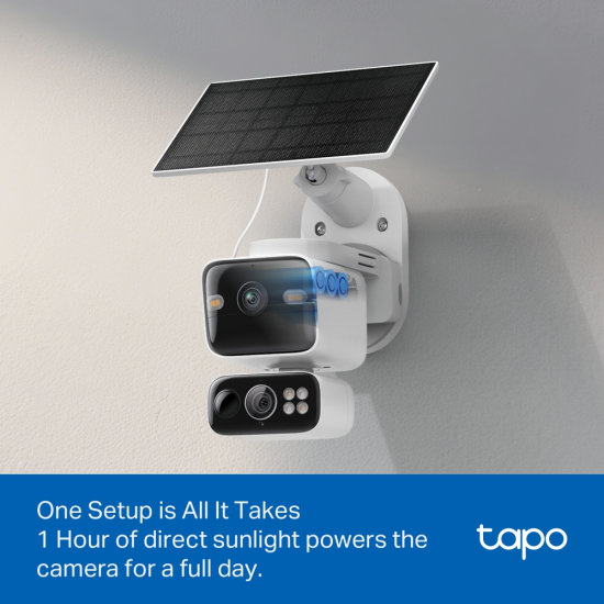  TP-Link Tapo C645D KIT Solar-Powered Dual-Lens Pan/Tilt Security Camera Kit