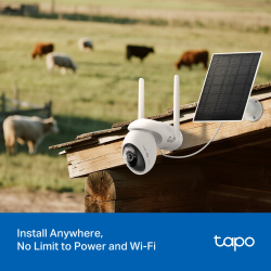  TP-Link Tapo C665G KIT Solar-Powered Pan/Tilt Wi-Fi/4G LTE Security Camera Kit