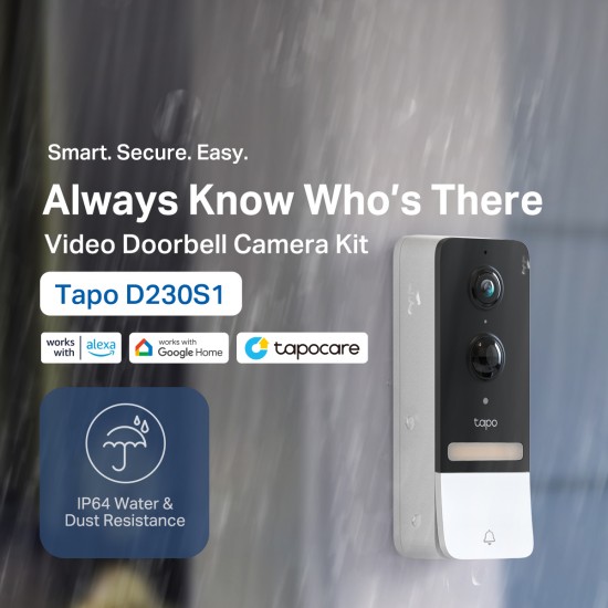 TP-Link Tapo D230S1 Tapo Smart Battery Video Doorbell