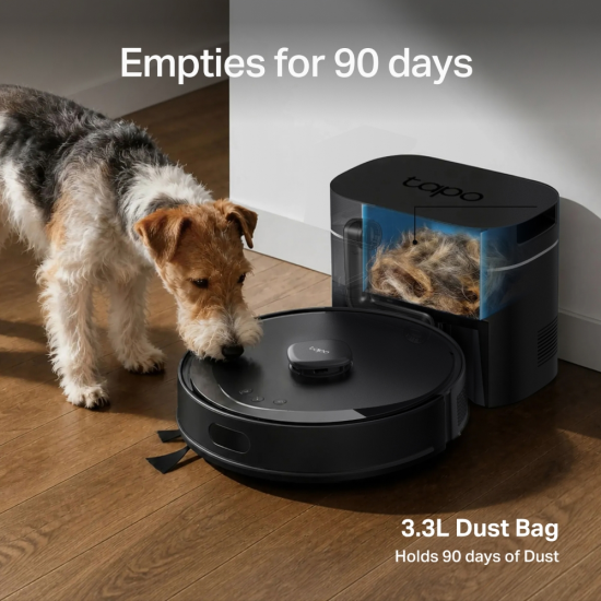 TP-Link Tapo RV30 Max Plus Gen 2 Robot Vacuum & Mop + Compact Auto-Empty Dock