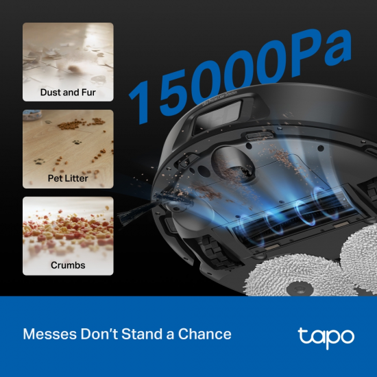 TP-Link Tapo RV50 Pro Omni Robot Vacuum & Mop + Advanced Self-Cleaning Docking Station TP-Link Tapo RV50 Pro Omni Robot Vacuum & Mop + Advanced Self-Cleaning Docking Station