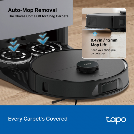 TP-Link Tapo RV50 Pro Omni Robot Vacuum & Mop + Advanced Self-Cleaning Docking Station TP-Link Tapo RV50 Pro Omni Robot Vacuum & Mop + Advanced Self-Cleaning Docking Station