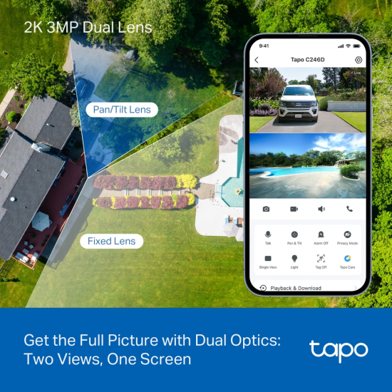 TP-Link TC34 Indoor/Outdoor Dual Lens Pan/Tilt Security Camera TP-Link TC34 Indoor/Outdoor Dual Lens Pan/Tilt Security Camera