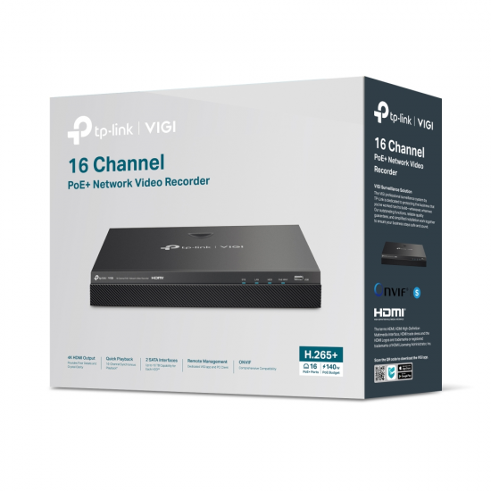 TP-Link VIGI NVR2016H-16MP VIGI 16 Channel PoE+ Network Video Recorder