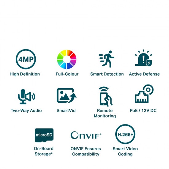 TP-Link VIGI C440-W VIGI 4MP Full-Color Wi-Fi Turret Network Camera TP-Link VIGI C440-W VIGI 4MP Full-Color Wi-Fi Turret Network Camera