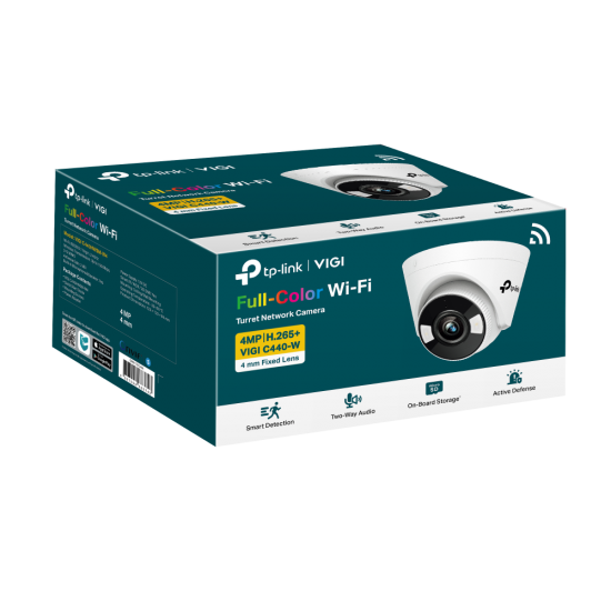 TP-Link VIGI C440-W VIGI 4MP Full-Color Wi-Fi Turret Network Camera TP-Link VIGI C440-W VIGI 4MP Full-Color Wi-Fi Turret Network Camera