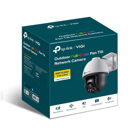 TP-Link VIGI C540 VIGI 4MP Outdoor Full-Color Pan Tilt Network Camera TP-Link VIGI C540 VIGI 4MP Outdoor Full-Color Pan Tilt Network Camera
