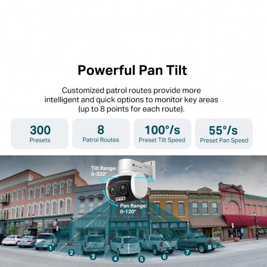 TP-Link VIGI C540V VIGI 4MP Outdoor Full-Color Dual-Lens Varifocal Pan Tilt Network Camera TP-Link VIGI C540V VIGI 4MP Outdoor Full-Color Dual-Lens Varifocal Pan Tilt Network Camera