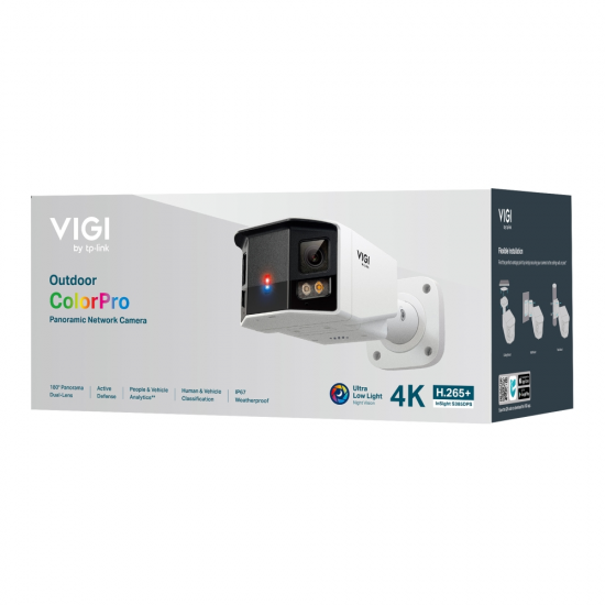 TP-Link InSight S385DPS VIGI 8MP Outdoor ColorPro Panoramic Bullet Network Camera