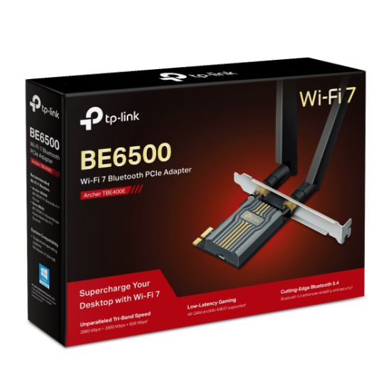 TP-LINK Archer TBE400E BE6500 Wi-Fi 7 Bluetooth 5.4 PCIe Adapter