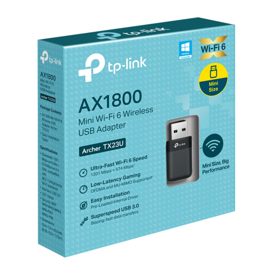 TP-Link Archer TX23U AX1800 Mini Wi-Fi6 Wireless USB Adapter